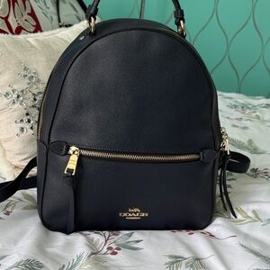 Coach Jordyn Leather Backpack with gold Accents